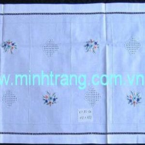 Khăn Chạy Thêu Hoa Màu