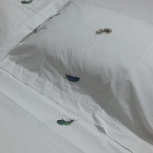 Bộ Ga Chun Thêu Lông Vũ