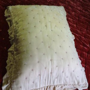 Gối Nhung Sa Hạt Bèo Viền